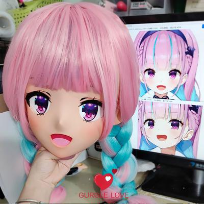(GLA018)Customize Character'! Female/Girl Resin Full/Half Head With Lock Anime Cosplay Japanese Animego Kigurumi Mask (GLA018)Customize Character'! Female/Girl Resin Full/Half Head With Lock Anime Cosplay Japanese Animego Kigurumi Mask